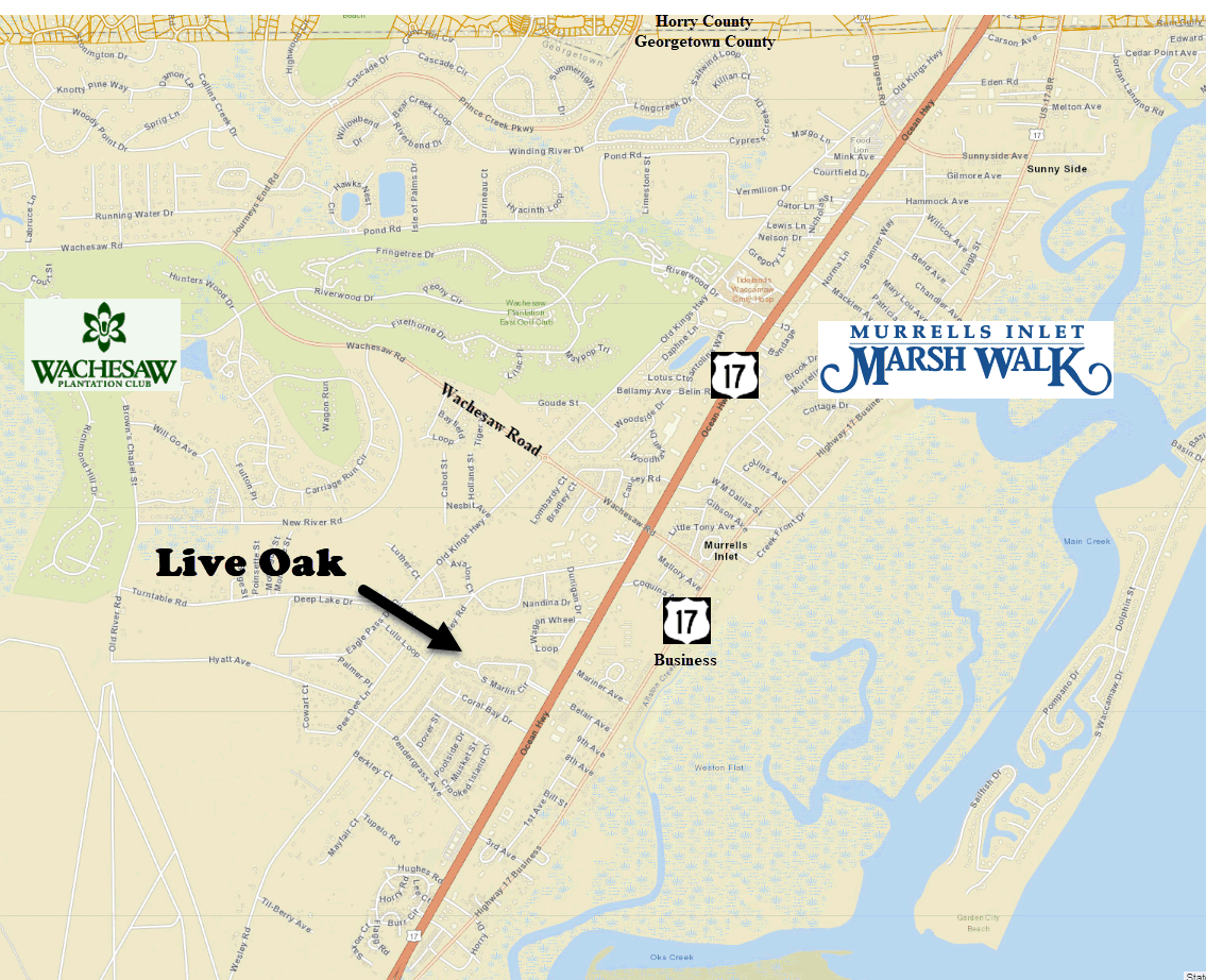 Live Oak 55 plus community in Murrells Inlet