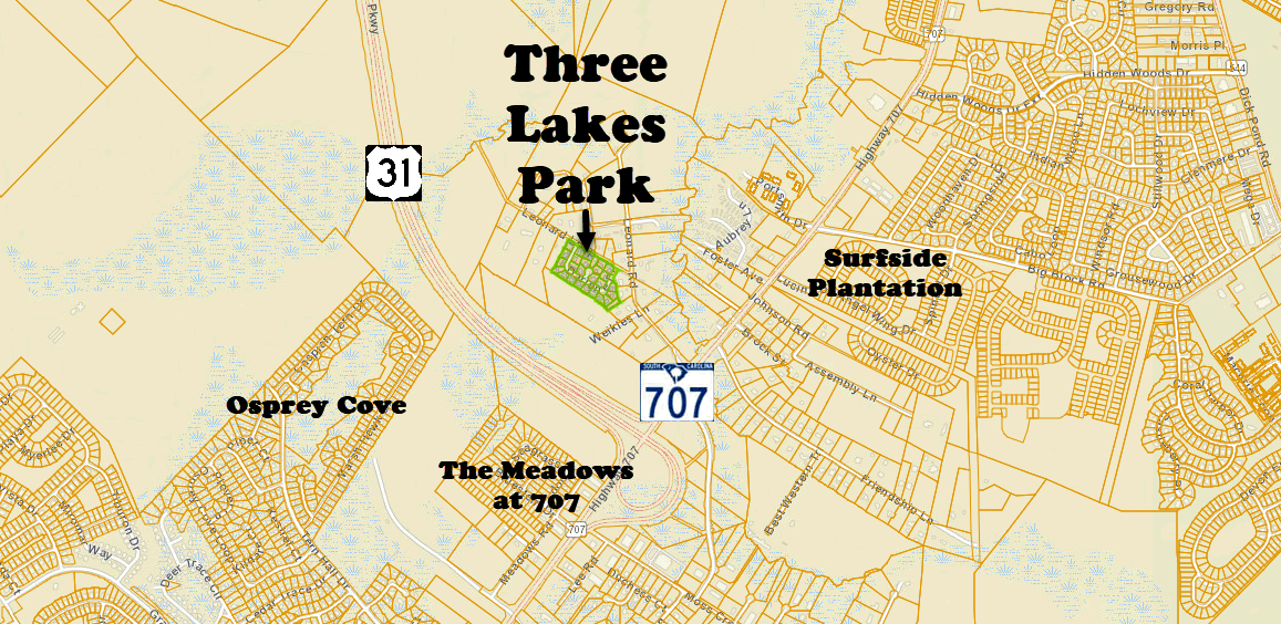 Three Lakes Park 55 plus community in Myrtle Beach