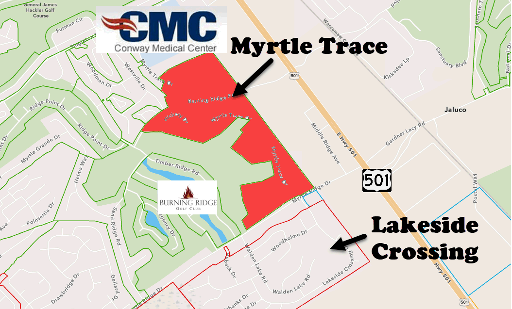 Myrtle Trace 55 plus community in Carolina Forest