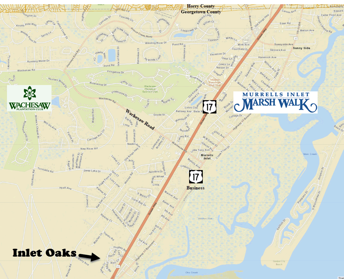 Inlet Oaks 55 plus community in Murrells Inlet